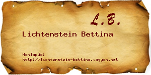 Lichtenstein Bettina névjegykártya